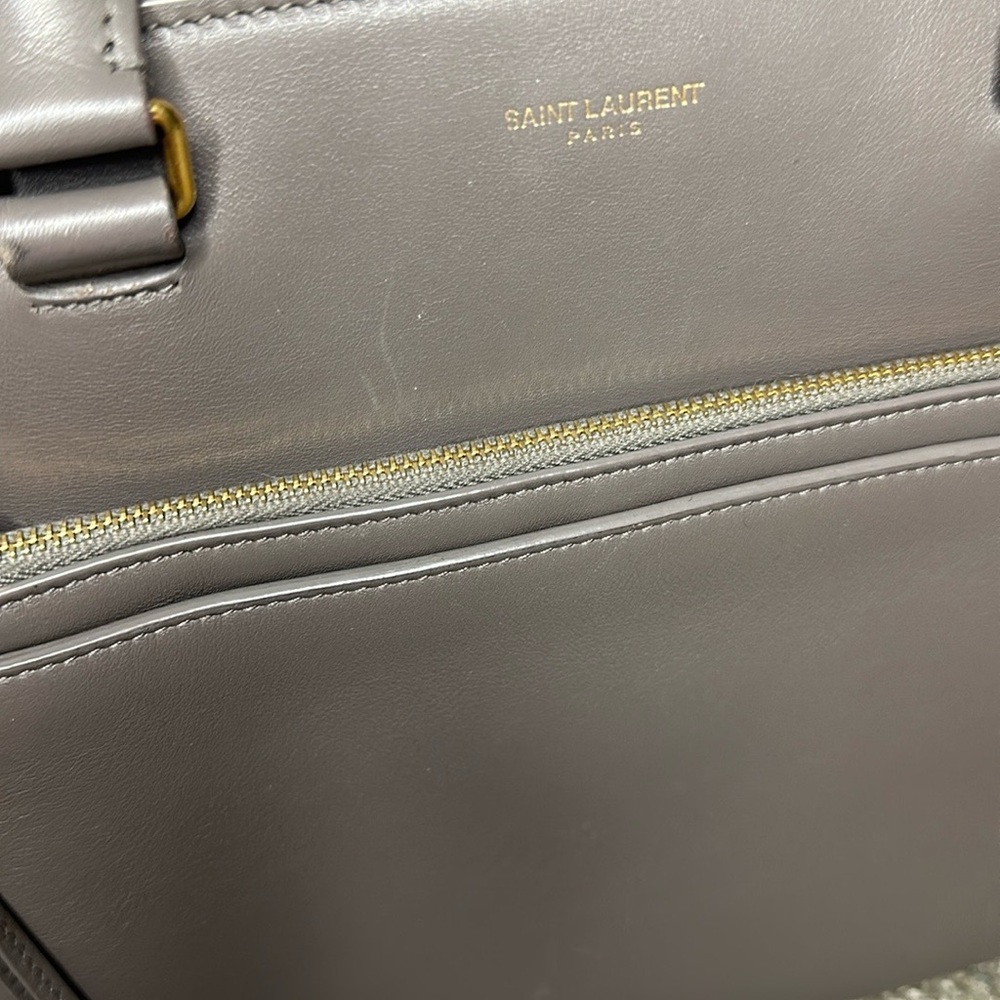 Yves Saint Laurent Gray Satchel Bag - Picture 7 of 16
